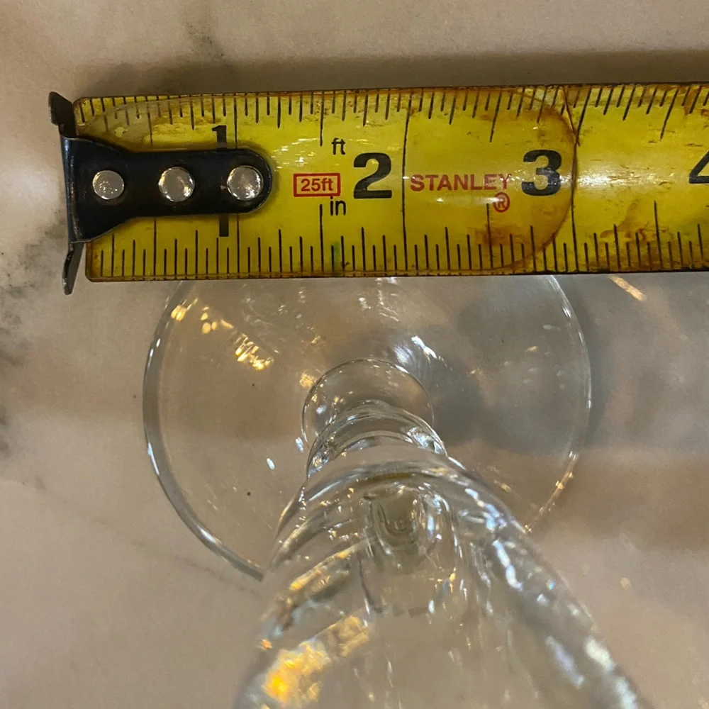 Bundle of 4 Clear Glass Pilsner Beer Glasses with short Stems 2 Styles